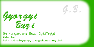 gyorgyi buzi business card